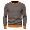 Casual Hit Color Men's European Size Shirt Trend Pullover