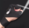 Outdoor Flashlight Luminous Fishing Gloves Half-finger With Lighted Gloves Night Running And Riding Fingerless Gloves