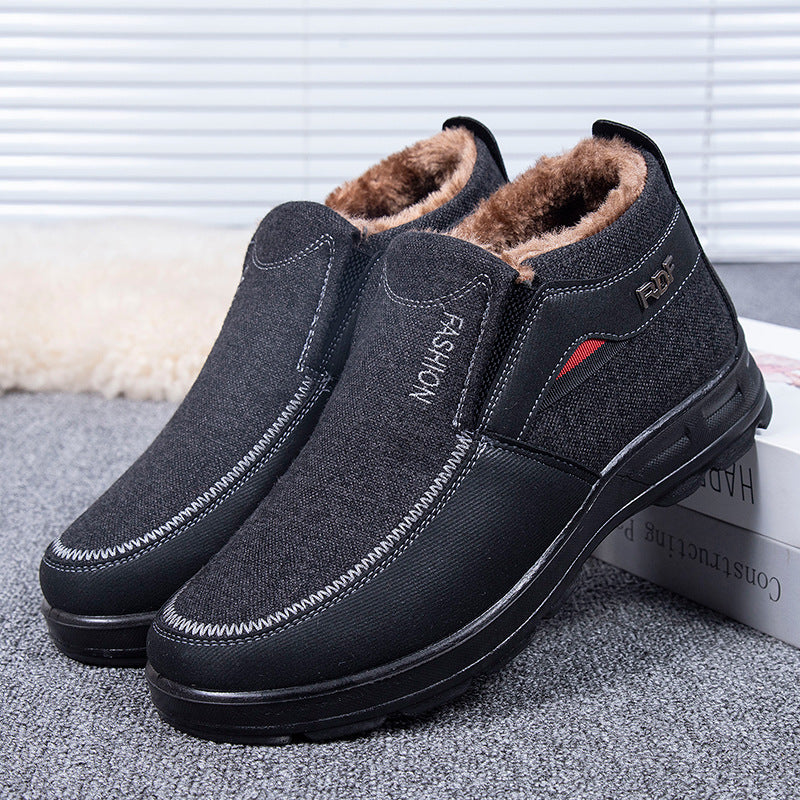 Old Beijing Cloth Shoes Men's Cotton Shoes Keep Warm And Velvet