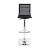 WOYBR Mesh Fabric, Chrome Mirage Barstool, 47