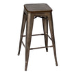 Oregon Barstool Set of 2 - Dark Espresso Top/Antique Finish Bar chair