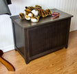 Eccostyle Solid Bamboo Storage Chest Bench - Brushed Brown