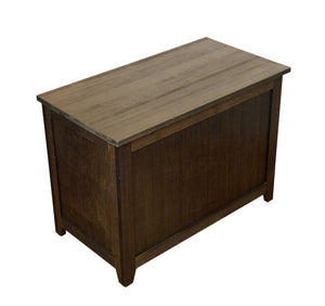 Eccostyle Solid Bamboo Storage Chest Bench - Brushed Brown