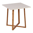 Eccostyle Solid Bamboo Frame Square End Table - White