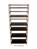 Eccostyle 3-Tier Bamboo Frame Stackable Bookshelf - Caramel & Black