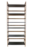 Eccostyle 3-Tier Bamboo Frame Stackable Bookshelf - Caramel & Black