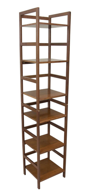 Eccostyle 3-Tier Bamboo Frame Stackable Tower Shelf - Caramel