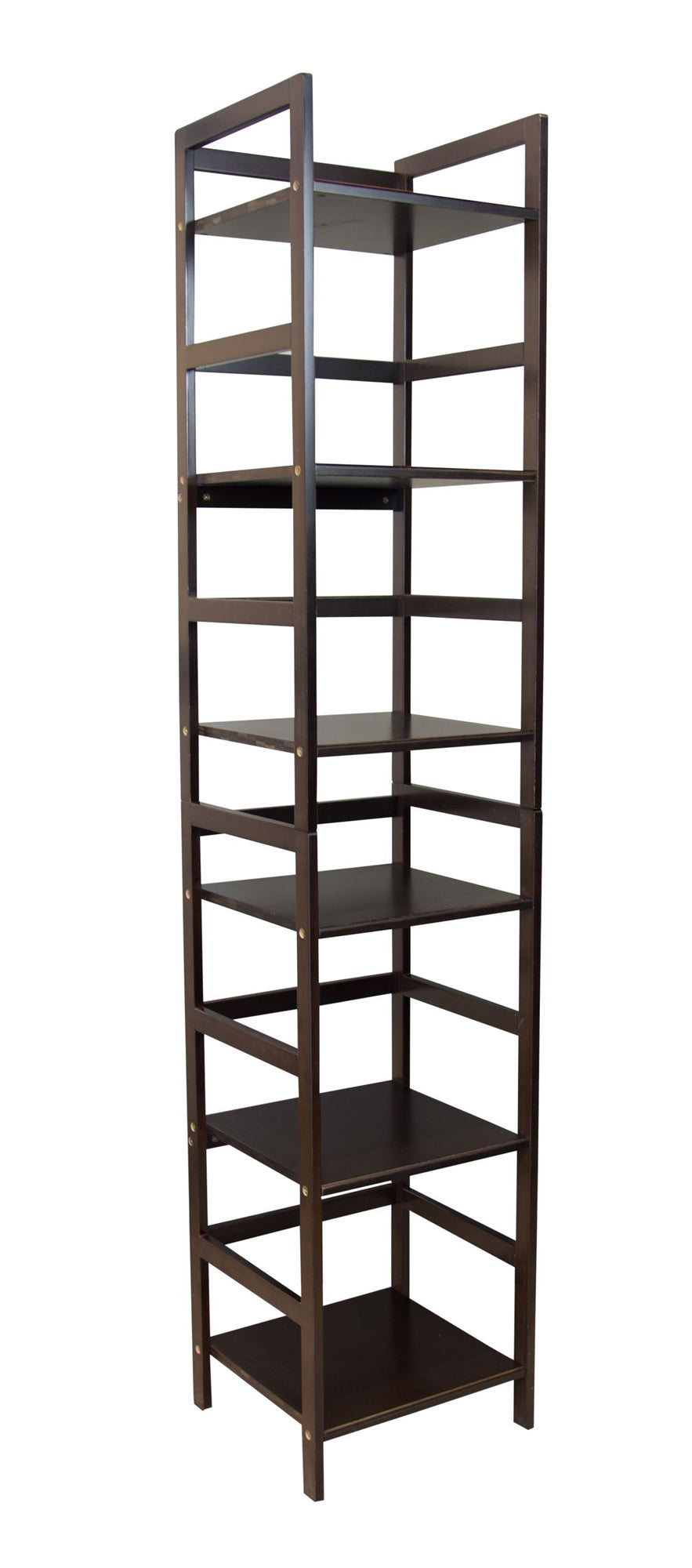 Eccostyle 3-Tier Bamboo Frame Stackable Tower Shelf - Espresso