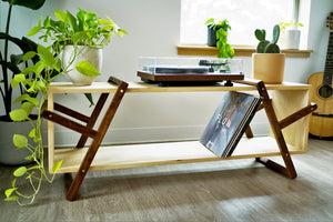 Minimalist Credenza with Brass Inlay