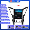 EKIY DSP DSP Android 10 Car Radio For Hyundai Sonata 8 YF 2010-2015 Multimedia Tesla Vertical Screen Navigation BT GPS 2 DIN DVD