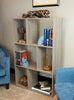 Slide Logic Dual-Use Asymmetrical Bookcase/Console- Sonoma Oak