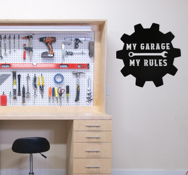 My Garage My Rules - Metal Wall Art