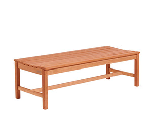 Malibu Outdoor Patio 5-foot Wood Backless Garden Bench