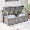 Vifah Gabrielle All-weather Resin Wicker Lounge Patio Sofa Storage