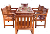 Vifah Malibu Outdoor 7-Piece Wood Patio Dining Set