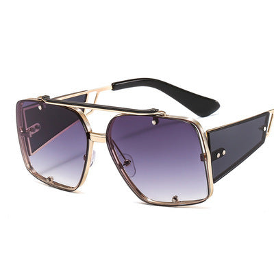 Retro Metal Big Frame Sunglasses Popular In Europe And America