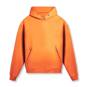 Men's Sports Loose Solid Color Plus Fleece Hooded Sweater