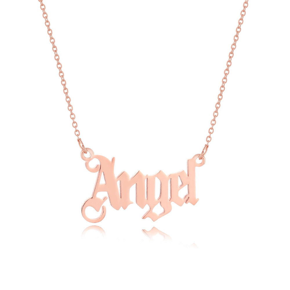 English Letter Necklace Clavicle Chain