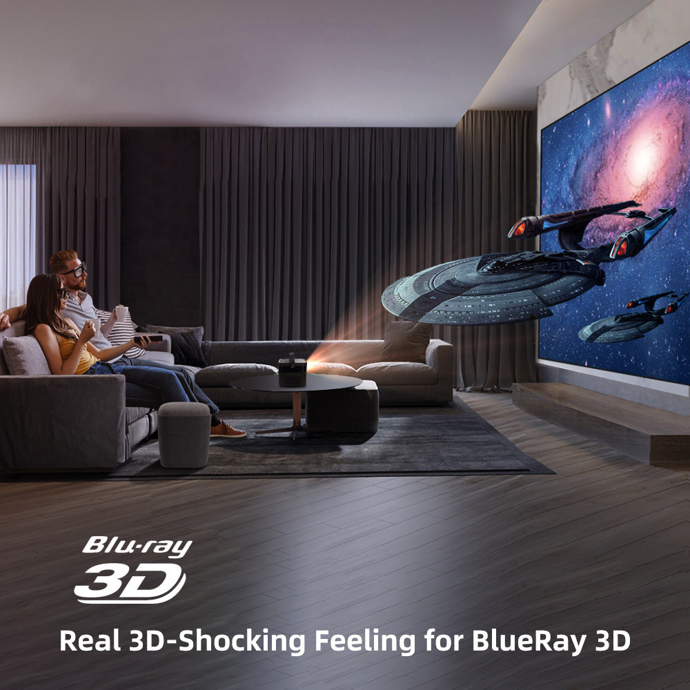 Rechargeable HD 3D Home Theater Projector