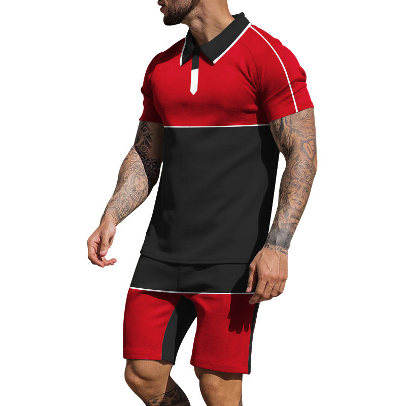 Men's Summer Sports Set Color Block