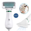 Portable Dog Dryer 2-In-1Hair Dryer For Dogs Adjust Temperature Low Noise Pet Dryer Dog Grooming Comb Fur Blower Seche Cheveux