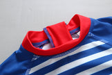 Children's Navy Striped Swimsuit Kids Surfing Suit Spa Set