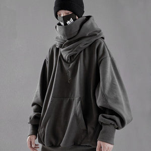 Spring Fish Head Hat Loose Hip-hop Trendy Brand Hooded Pullover Jacket