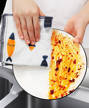 Dish Cloth Kitchen Housework Cleaning Supplies Water Absorbing