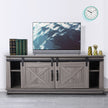 TV Stand Sliding Barn Door Modern &Farmhouse Wood Storage Cabinet Table Rustic