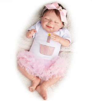 18 Inches Reborn Baby Doll Lifelike Newborn Sweet Baby Vinyl Reborn Doll Gift Toy For Children