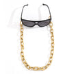 Matte Thick Cross Chain Glasses Chain Hip-hop Hollow Single-layer Geometric Accessories