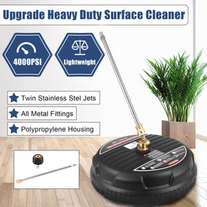 15 Inch 3600PSI Heavy Duty Surface Cleaning Cleaner For Pressure Washer Outdoor