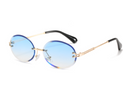 Frameless Personality Small Round Frame Explosive  Women