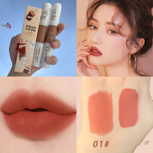 Two-headed Lipstick Lip Glaze Two-in-one Matte Velvet Lipstick