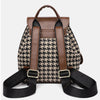 Houndstooth Backpack Women High Capacity Travel Bags Girls