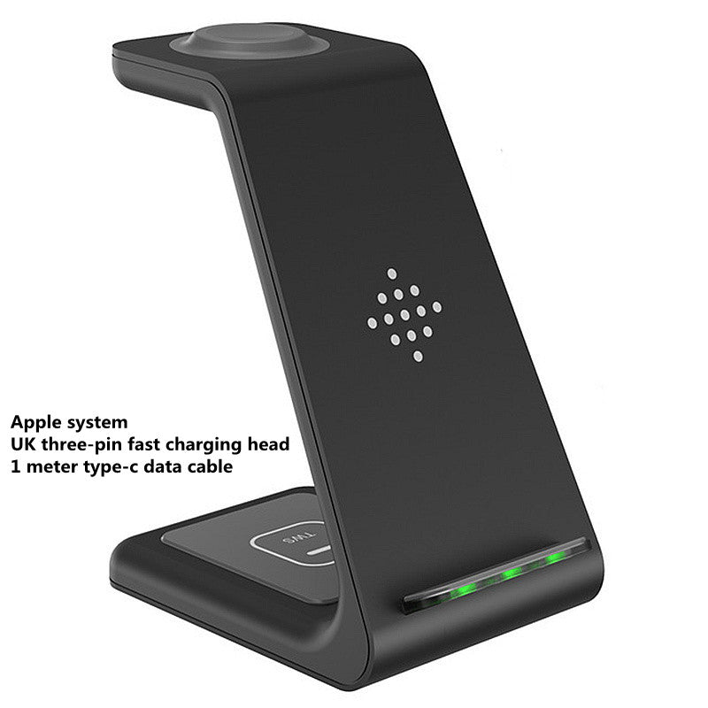 Compatible With , 3 In 1 Fast Charging Station Wireless Charger Stand Wireless Quick Charge Dock For Phone Holder