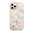 Mosaic Marble Pattern Flower Transparent Phone Case