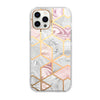 Mosaic Marble Pattern Flower Transparent Phone Case