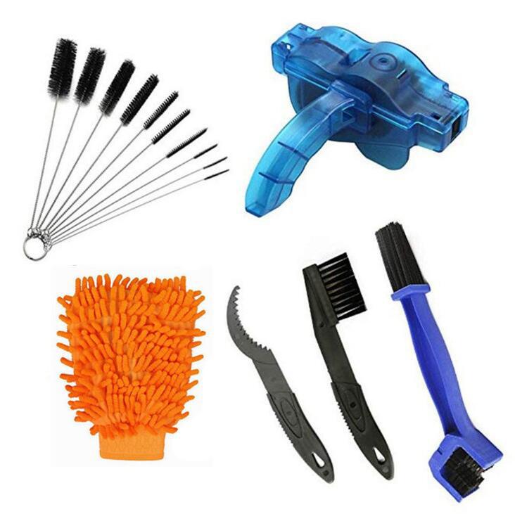 Bicycle maintenance cleaning tool set