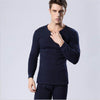 Men Round Neck Warm Pajamas Suit cotton