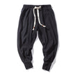 Men Cotton Jacket Retro Cardigan Pants