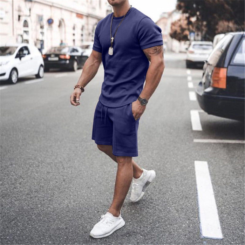 Short Sleeve Shorts Two-Piece Sports And Leisure