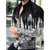 Digital Positioning Printing Casual Men's Shirt