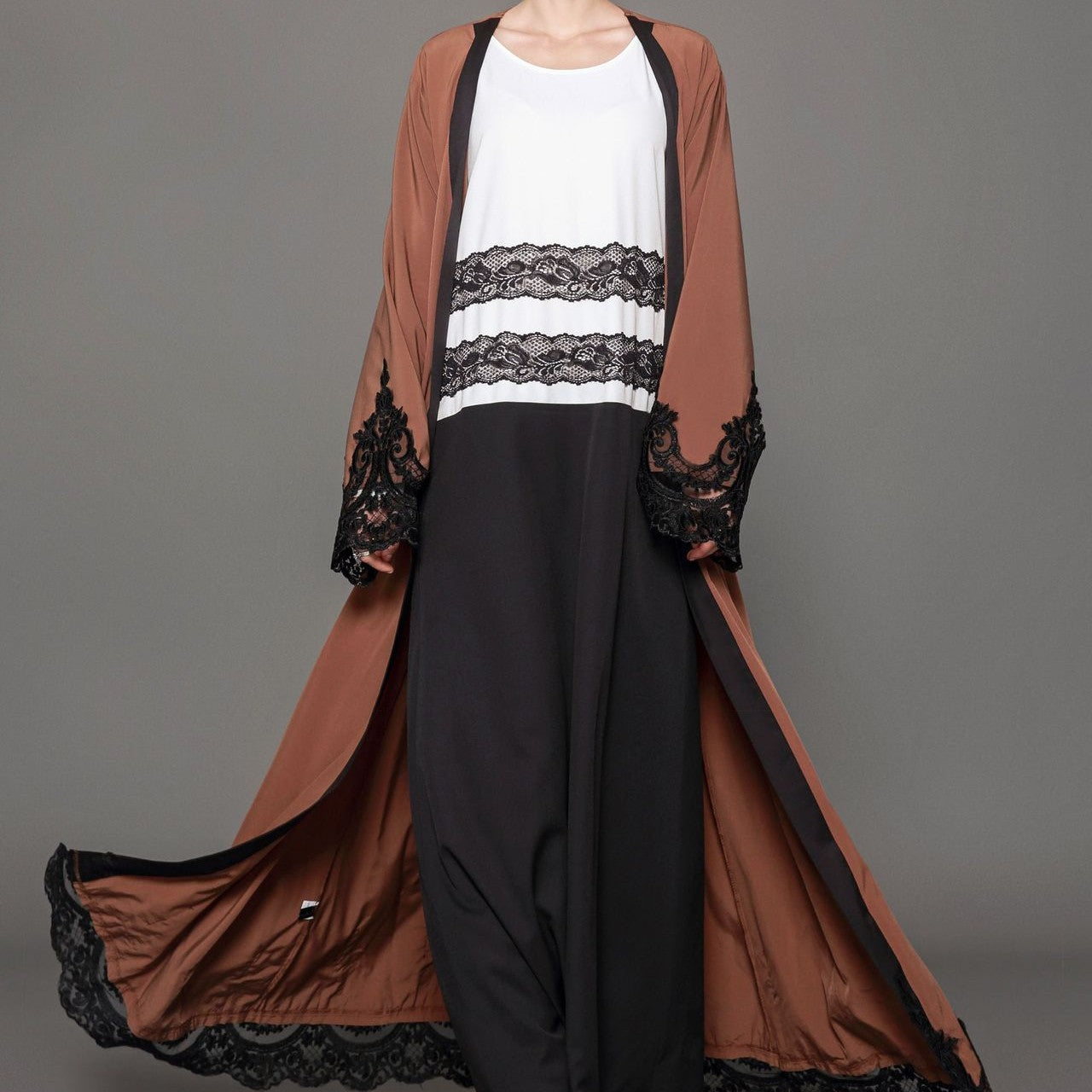 Fashion Robe Dark Brown Large Dress