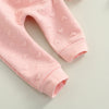 Valentine 2 Pieces Kids Suit Set Solid Color O-Neck Long Sl