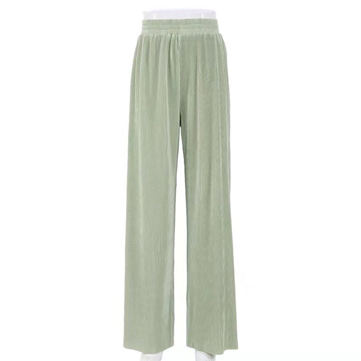 New Autumn And Winter Pleated Shirt  Pleated Trousers Suit