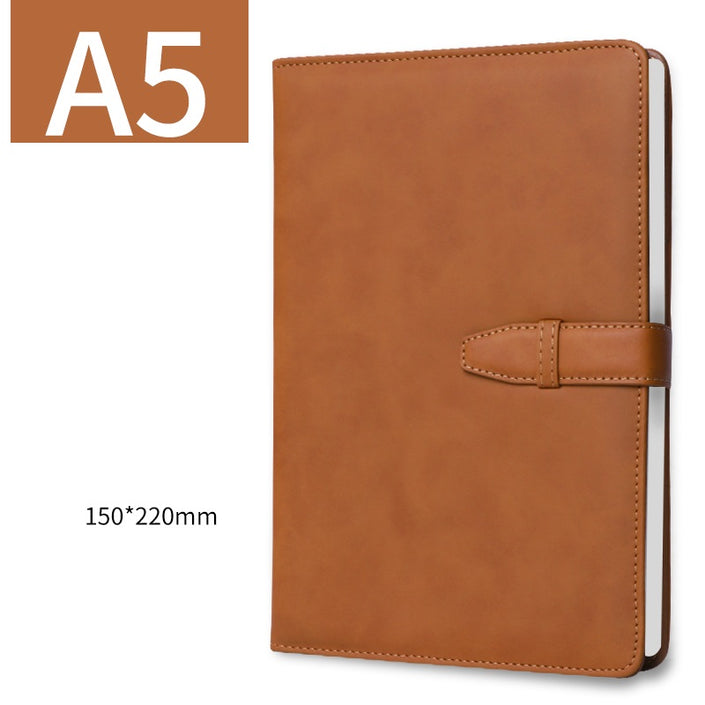 Business Notebook Soft Leather Office Diary Thickened Meeting Recorder Notepad Custom