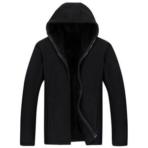 Loose Plus Size Cardigan Hooded Warm Fleece Jacket