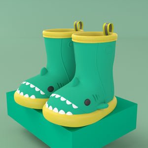 Waterproof Shoes Safety Rubber Shark Slippers Kids Rain Boots