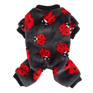 Plush Pet Clothing Autumn Dog Pajamas